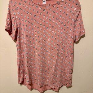 Old Navy Pink Floral Short Sleeve Tee